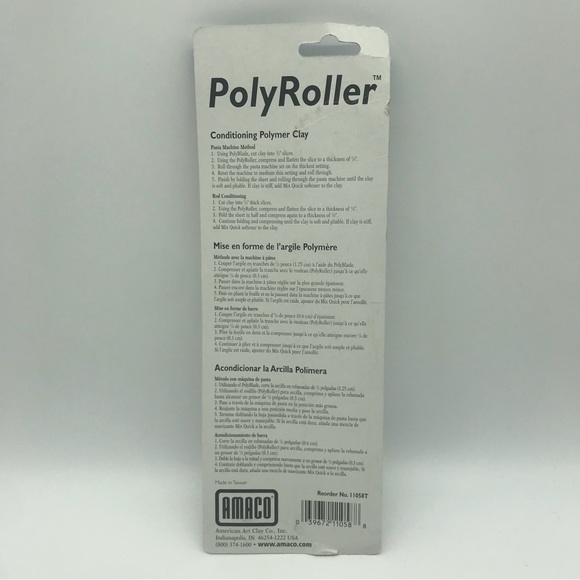 Amaco Non-Stick Portable Poly Roller Clay Sculpting Tool Crafting Craft Clear - Picture 4 of 9